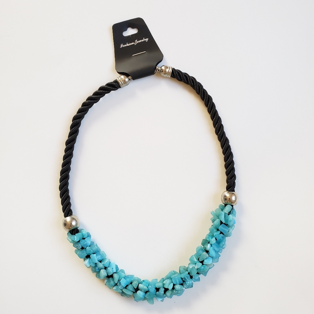 21in Simple Blue Stone Necklace